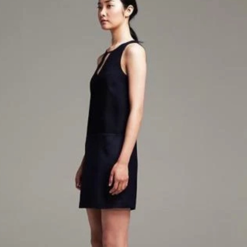 Banana Republic Crepe Swing Navy Dress Size‎ 12 - Picture 7 of 9